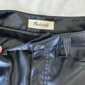 MADEWELL STRAIGHT LEG LEATHER PANTS